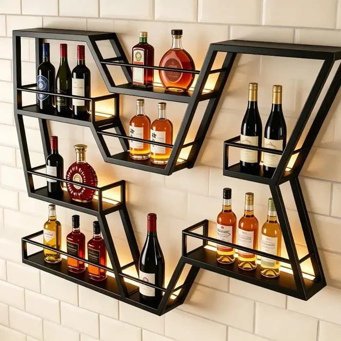 Petit meuble bar mural design pour barman