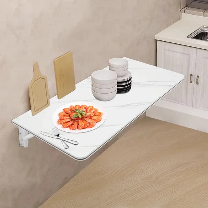 Table pliante murale de 31,5 × 15,75 pouces, table pliante suspendue pour la maison, le bureau, la s