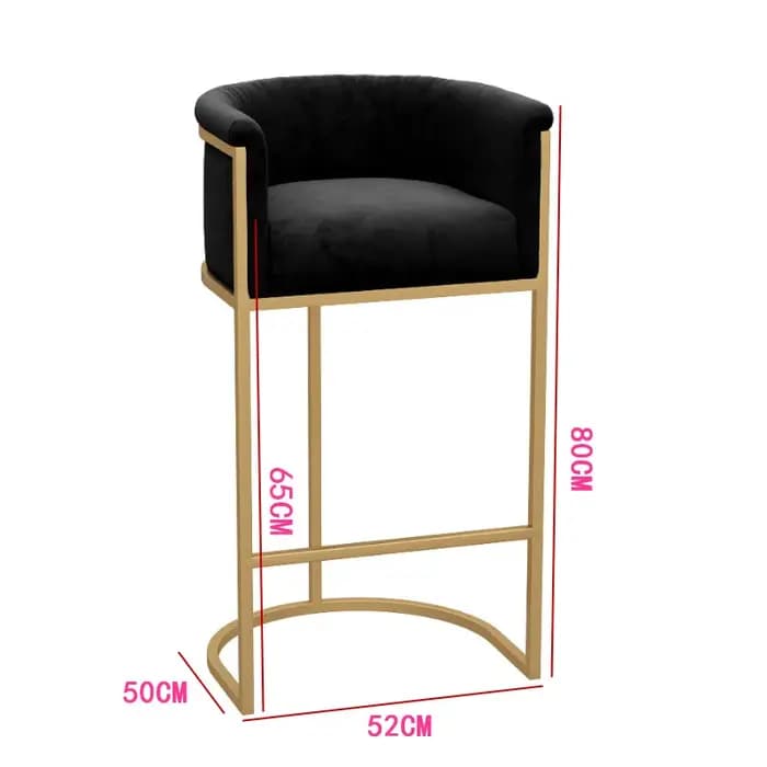Counter-Chaise de salle à manger moderne avec pieds en métal