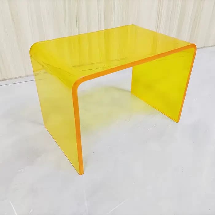 Meubles de maison simples et modernes, repose-pieds en acrylique translucide en forme de U, tabouret