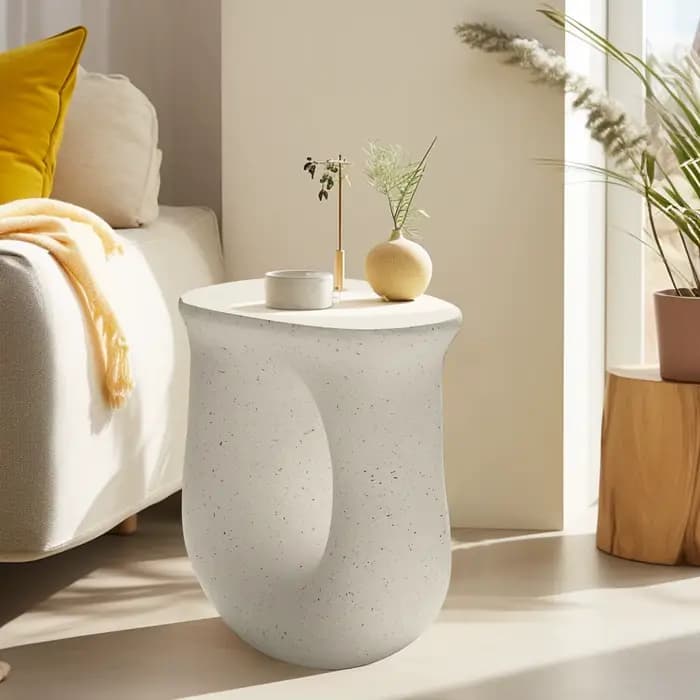 Table d'appoint géométrique en forme de U, table basse élégante, table de chevet légère, décor de ch