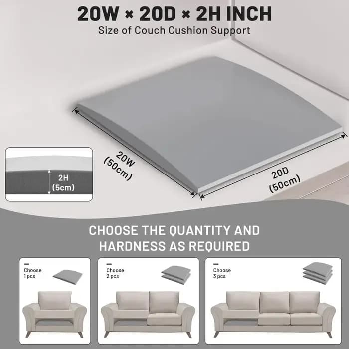 Support de coussin de canapé en éponge durable