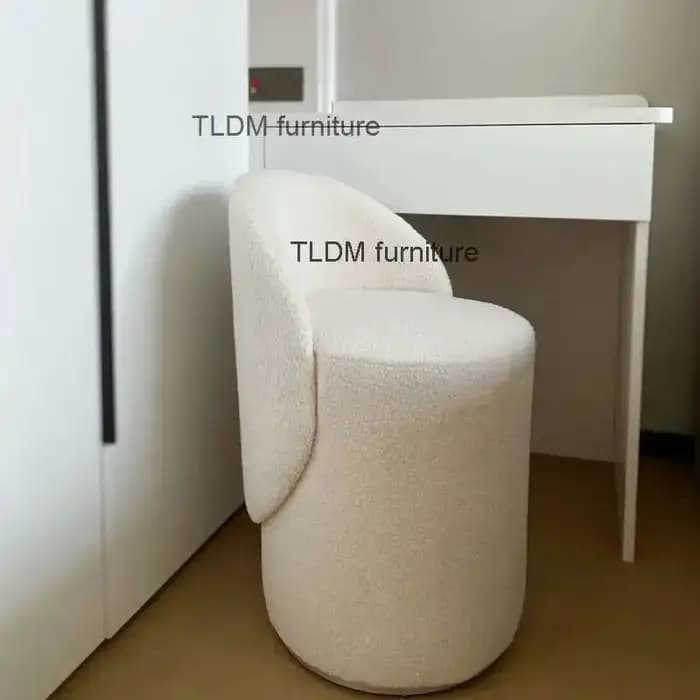 Tabourets à langer de chaussures de loisirs de styliste nordique, meubles de salon, dossier en tissu