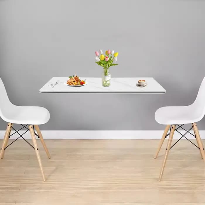 Table pliante murale de 31,5 × 15,75 pouces, table pliante suspendue pour la maison, le bureau, la s