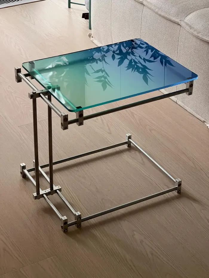 Axe optique | Maillard – Table à bord acrylique médiéval