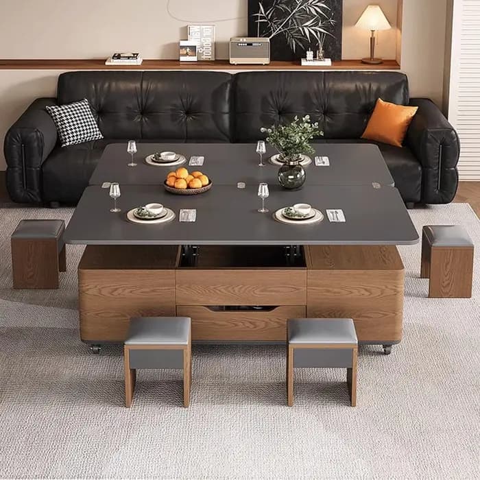 Tables basses minimalistes de luxe à roulettes