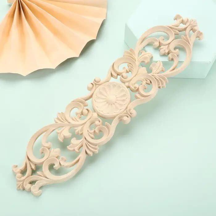 Appliques d'Onlencien Bois, 30x7cm, sulfSuperpositions Sculptées, Centre de Meubles, Décalcomanies p