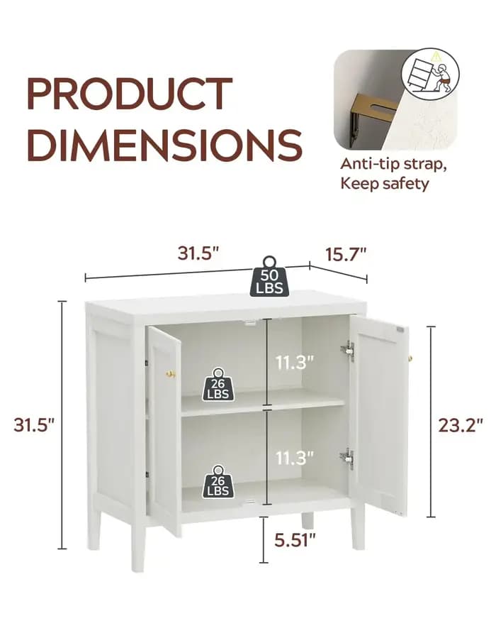 2 meubles de buffet modernes avec rangement, armoires en bois pour cuisine, salon, couloir, style an
