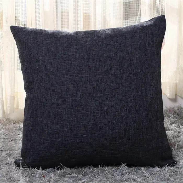 Housse de coussin de canapé en coton et lin de couleur unie 40x40cm/45x45cm, taie d'oreiller décorat