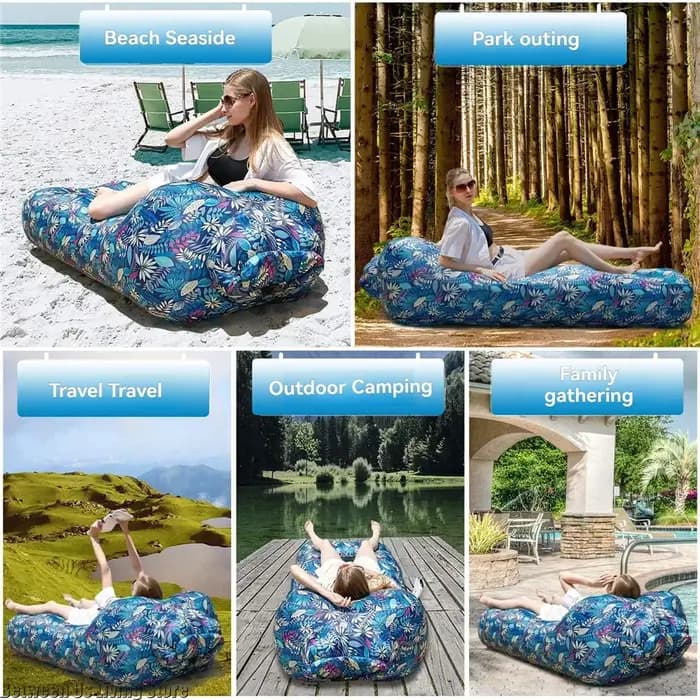 Canapé-lit gonflable de luxe – Conception extra large sans rouleau pour la plage