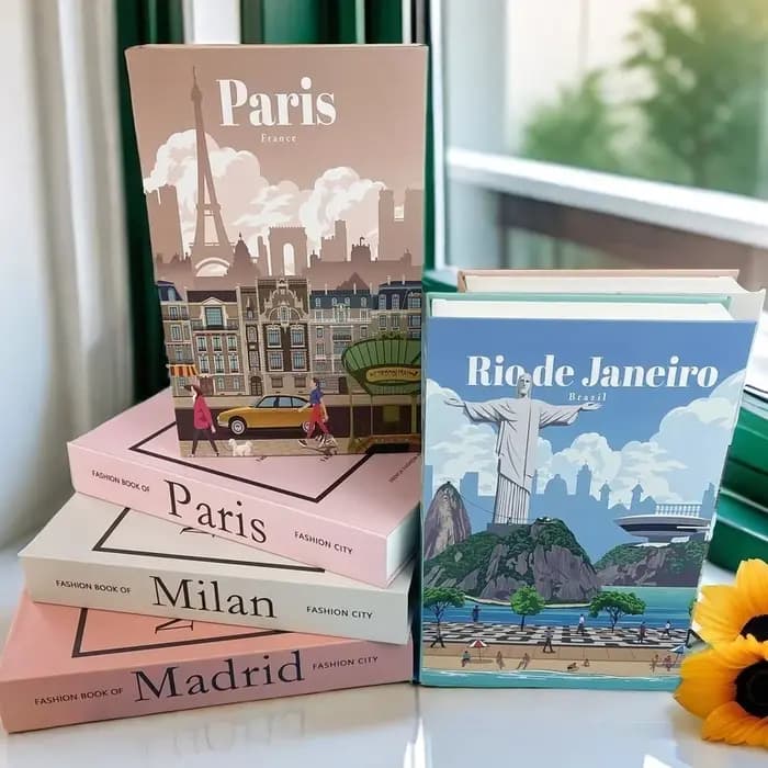 Boîte de rangement de faux livres de luxe Open Paris