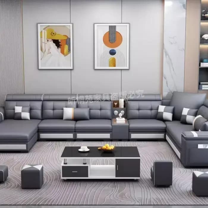 Canapé multifonctionnel relaxant rétractable inclinable en cuir pour Couple