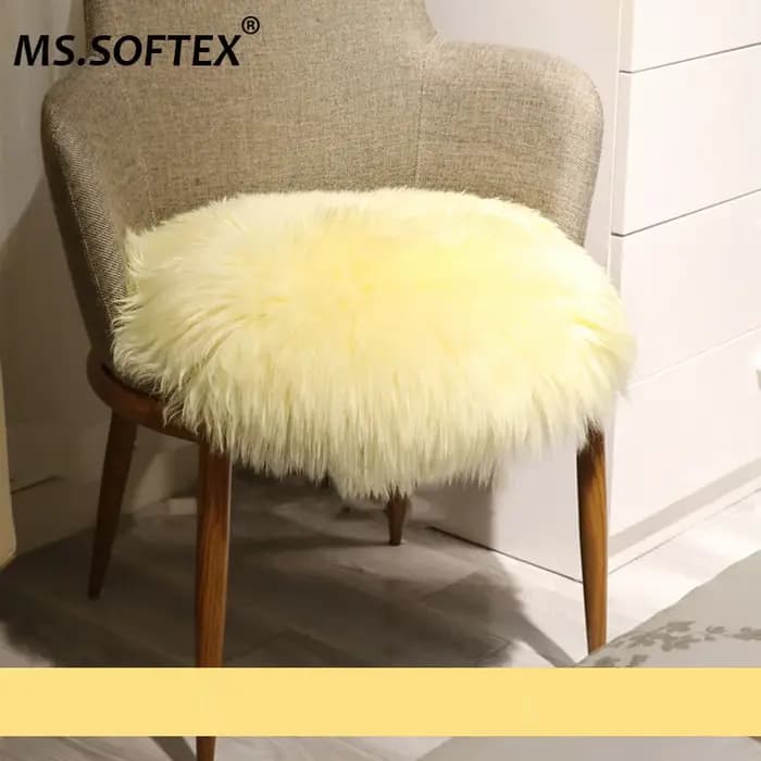 MS.Softex-Coussin de siège en peau de mouton naturelle