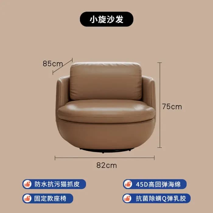 Fauteuils inclinables italiens pour salon, chaises élégantes et classiques pour adultes, chaises min