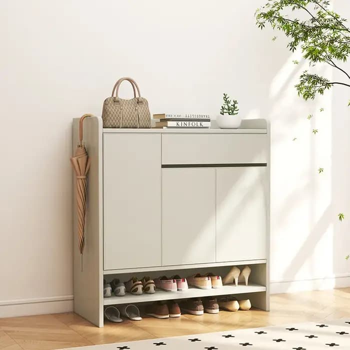 Meuble à chaussures design vertical pour l'entrée, étagère de rangement gain de place pour pantoufle