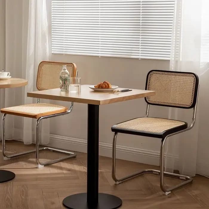 Chaise de salle à manger nordique en rotin