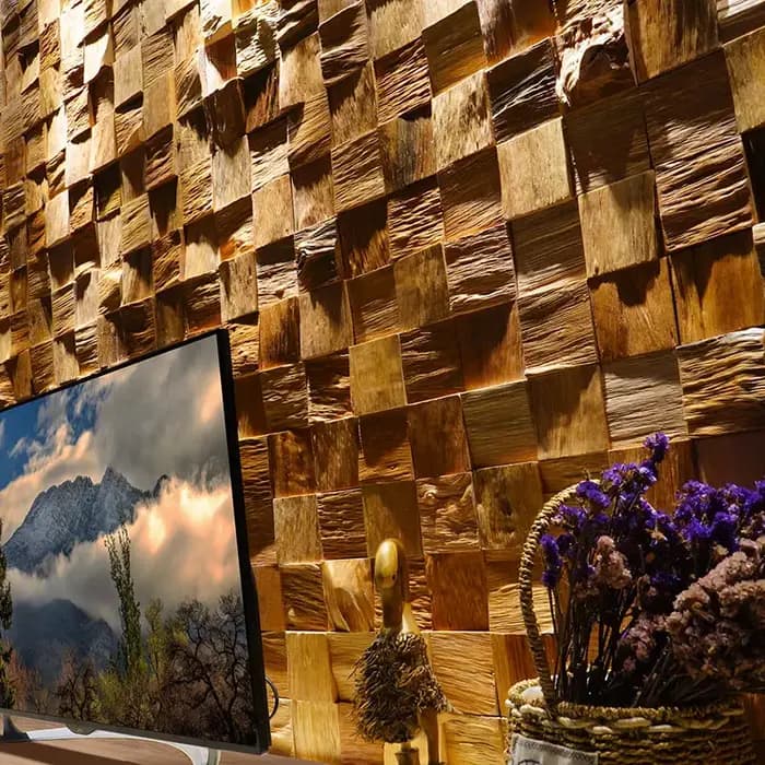 Fonds d'écran décor à la maison cloison vieux bateau bois mosaïque mur Art écologique finition patinée TV fond mur hôtel Bar caractéristique