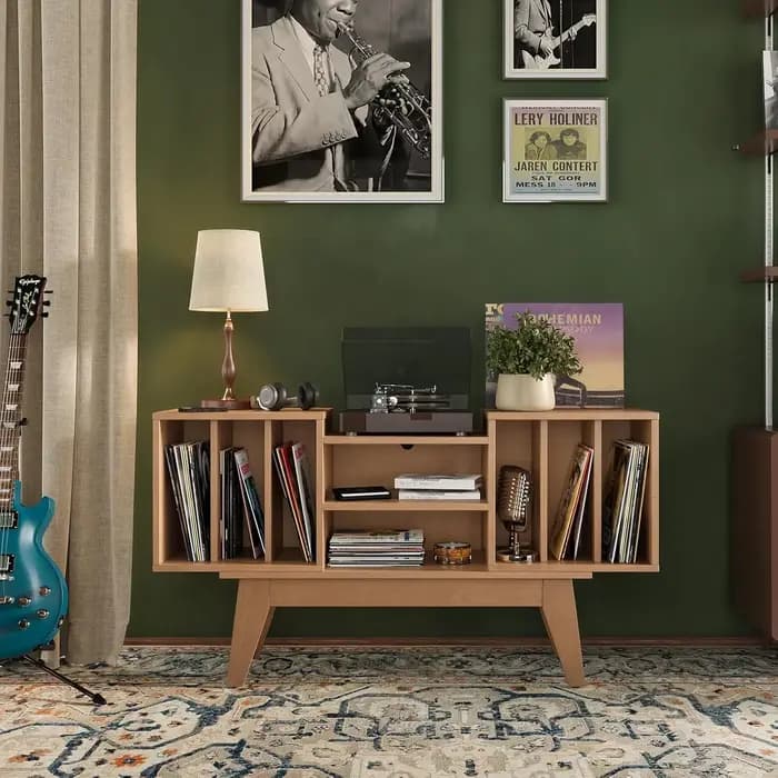Support pour disques vinyles, grande table pour tourne-disques pouvant contenir jusqu'à 450 albums,