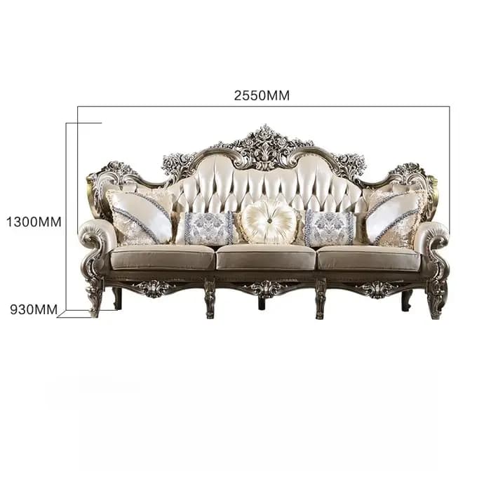 Canapés à coussin confortable en cuir