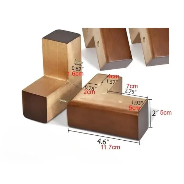 Pieds en bois massif pour meubles