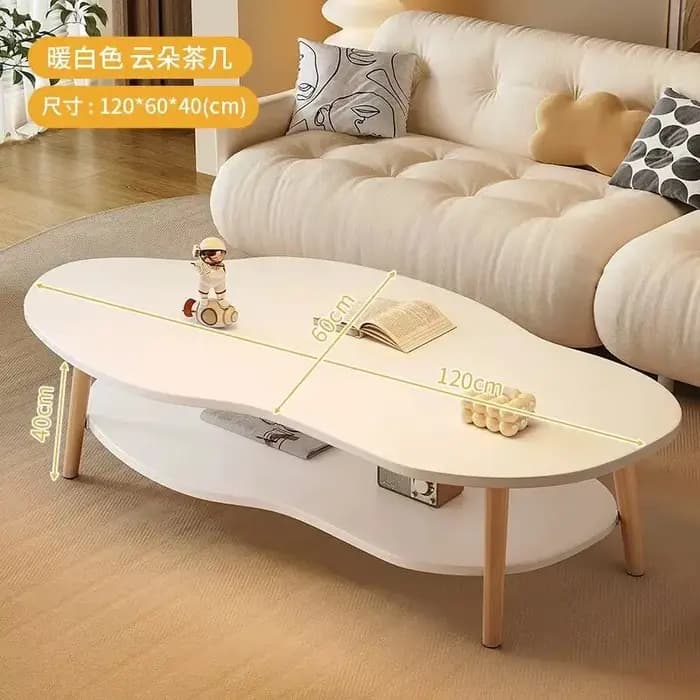 Table basse double à niveaux pour chambre et salon
