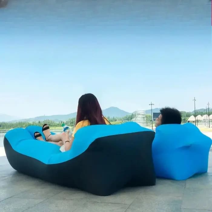Canapé gonflable portable d'extérieur, chaise longue gonflable d'extérieur, chaise gonflable, sac de couchage gonflable, lit d'air de camping, pouf banane