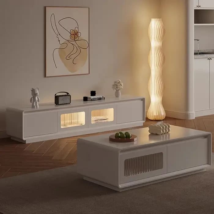 Meuble TV design esthétique en verre