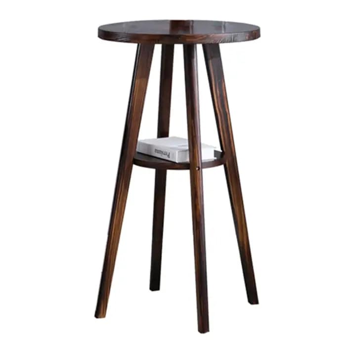 Ensemble de Table de Bar ronde en bois massif de Style américain