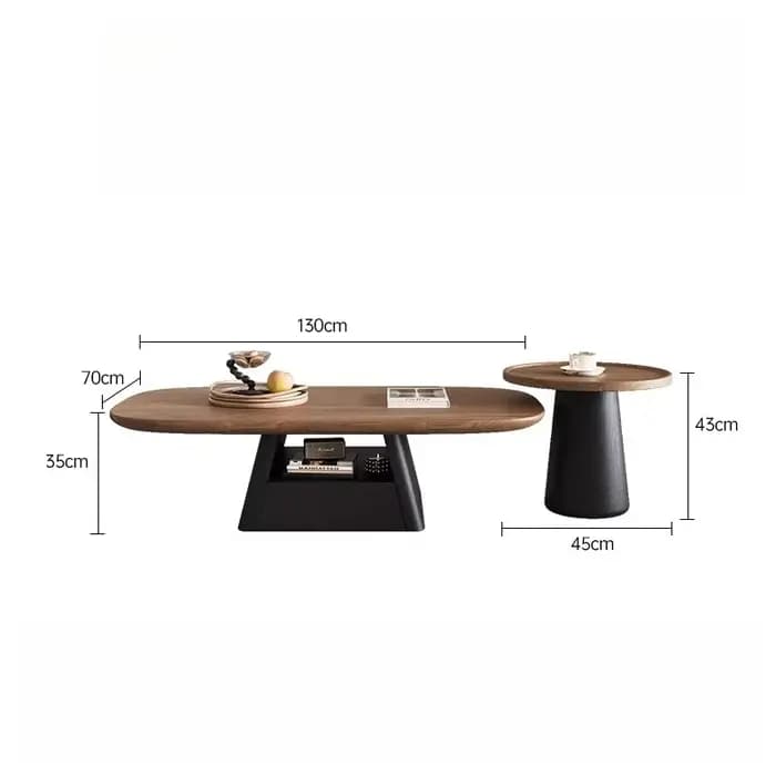 Table basse en bois simple et antique