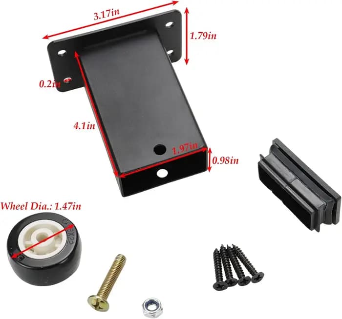 Pieds de meubles en acier 10CM avec roulettes, 4 pièces, pieds mobiles pour canapé, meuble TV, Table