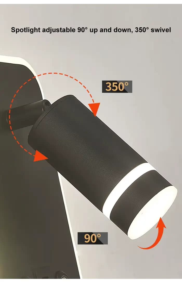 Lampe murale de lecture avec chargement USB