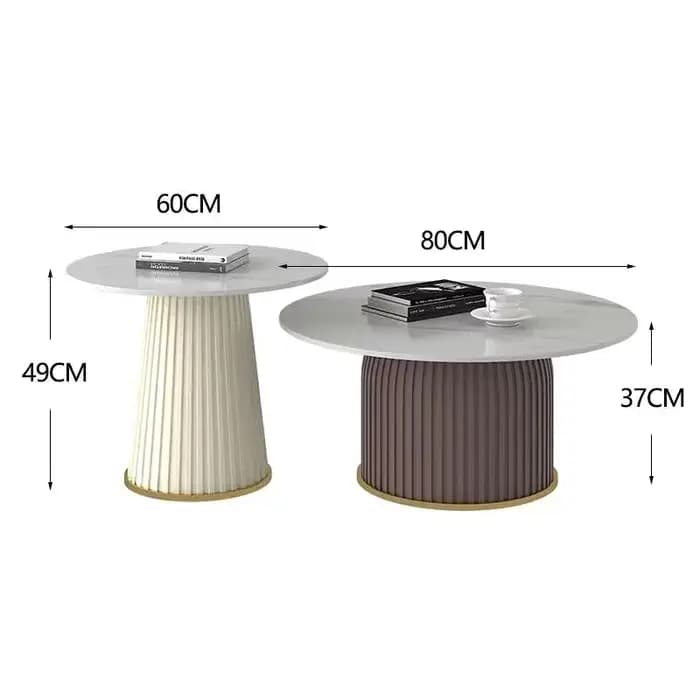 Europe du nord Tables basses Design rond authentique luxe