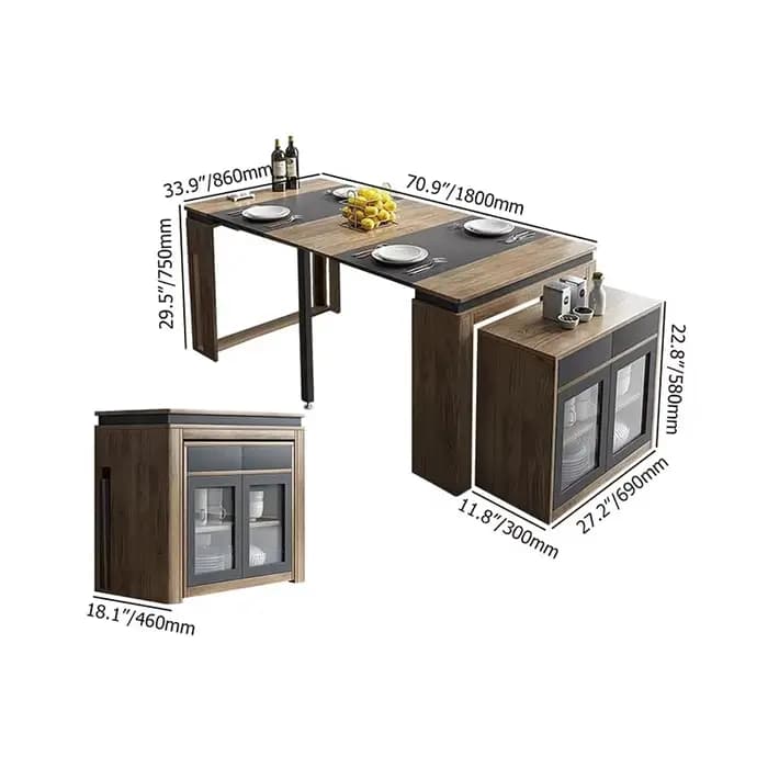 Table à manger extensible multifonctionnelle