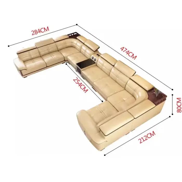 Ensemble de canapés modulaires d'angle à assise profonde