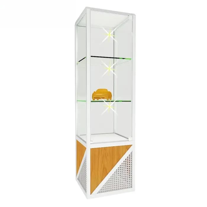Vitrine multicolore moderne en verre trempé