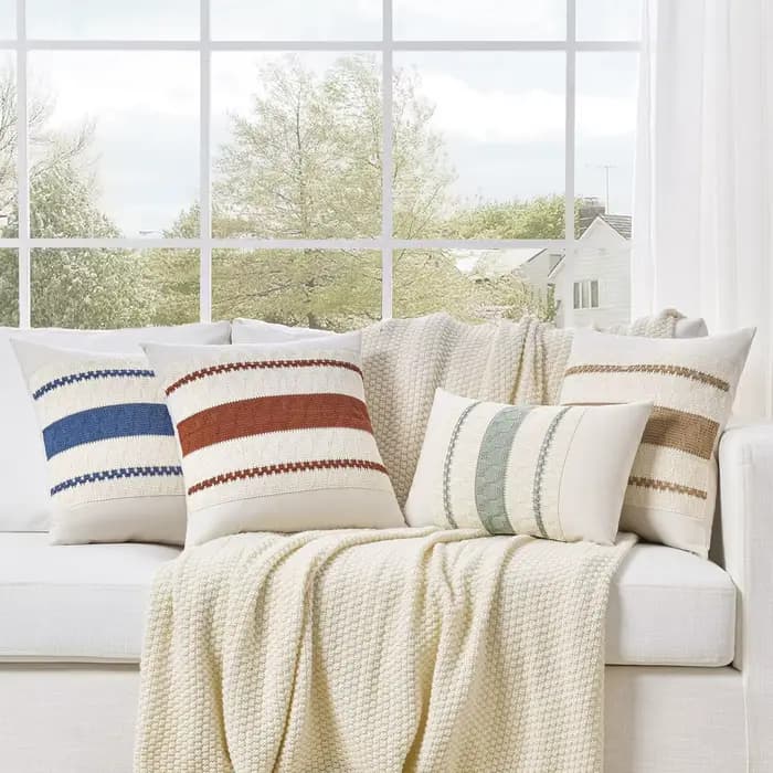 Housses de coussin décoratives bohèmes vert sauge 18x18 pouces