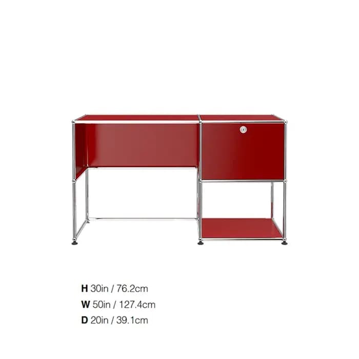 Bureau modulaire moderne en métal avec armoire de rangement