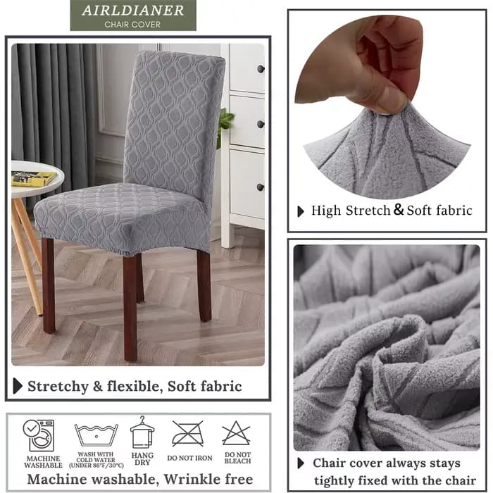 Housses de chaise en Jacquard pour salle à manger et salon