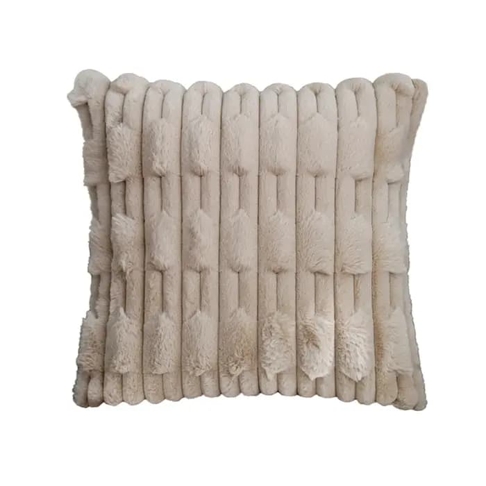 Juste de coussin en peluche douce de style nordique, taie d'oreiller décorative créative pour canapé