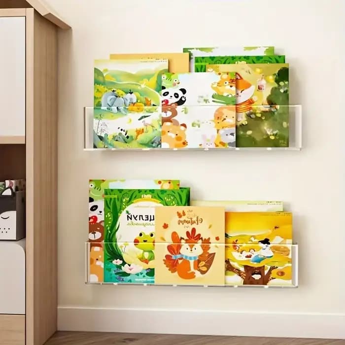 Bibliothèque murale peu encombrante sans perçage, étagère de rangement réglable pour couloir avec pr