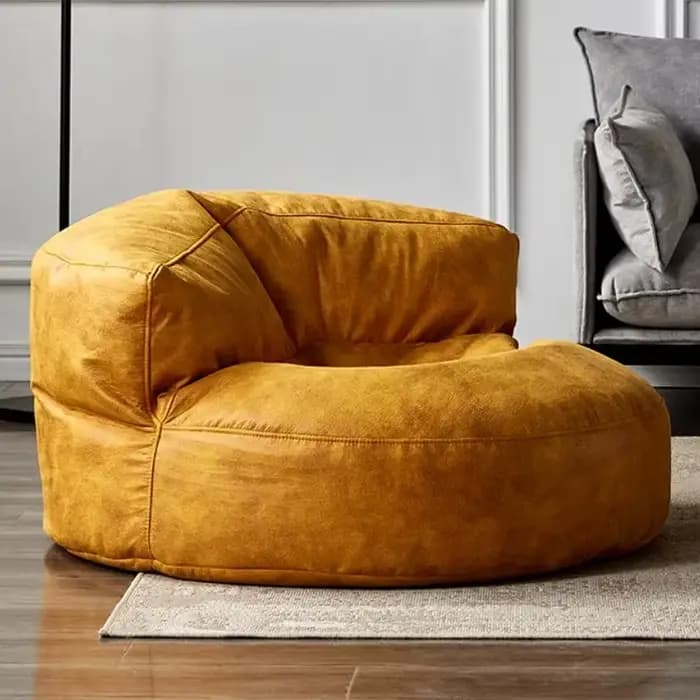 OTAUTAU housse de canapé simple Faux daim cuir paresseux Sac de haricots Sac Pouf chaise sans remplissage