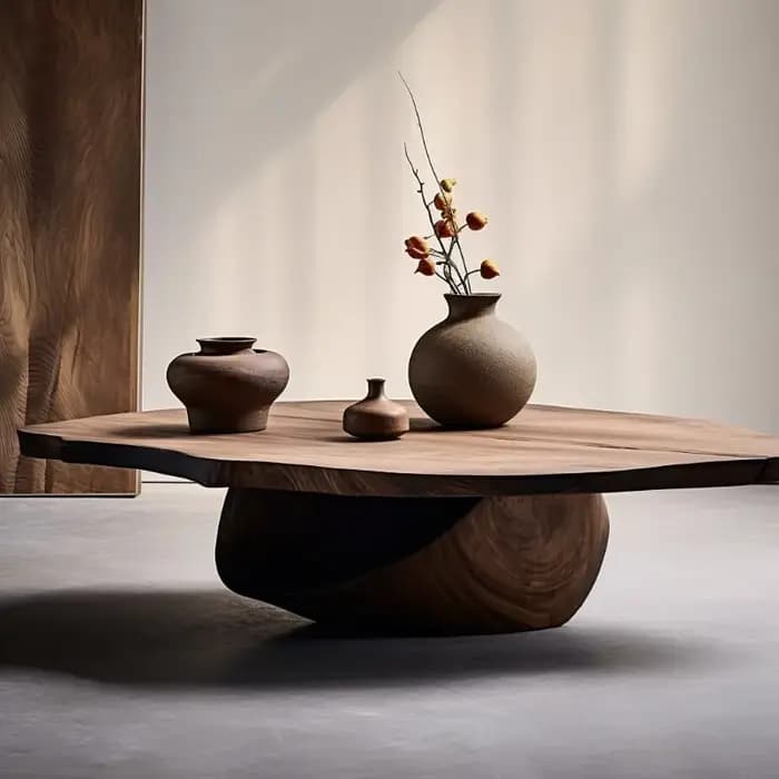 Table basse design en bois