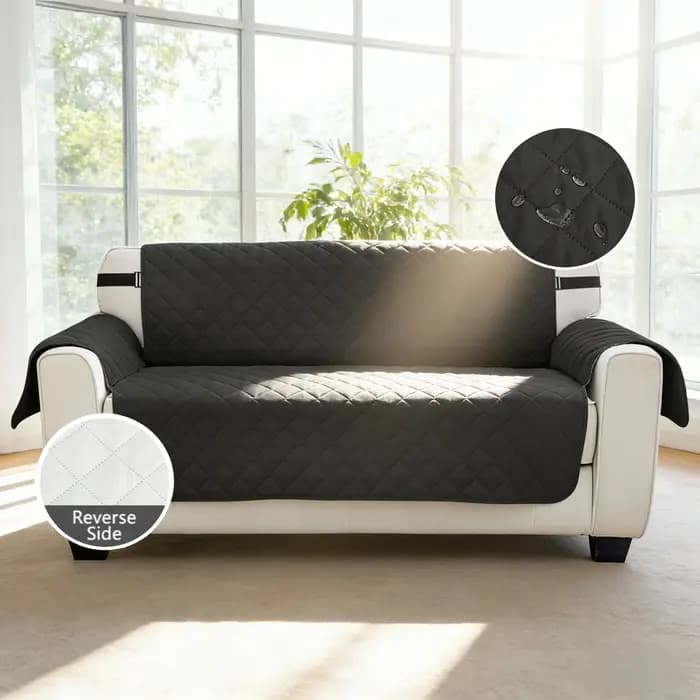 Housse de canapé imperméable matelassée anti-usure pour animaux domestiques
