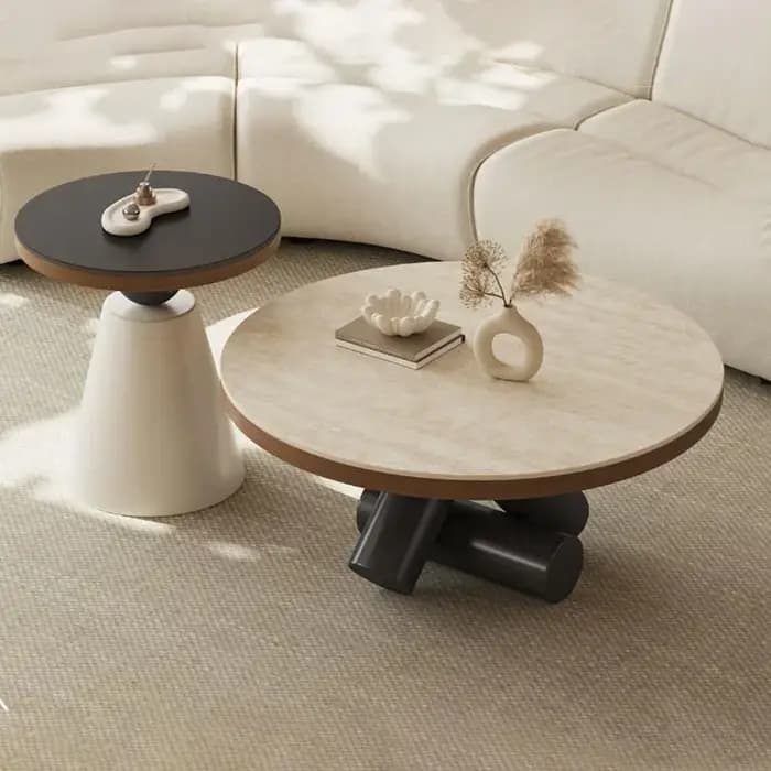 Table basse nordique, table d'appoint moderne italienne de luxe, tendance, vintage, style européen, Stolik Kawowy, meubles de salon