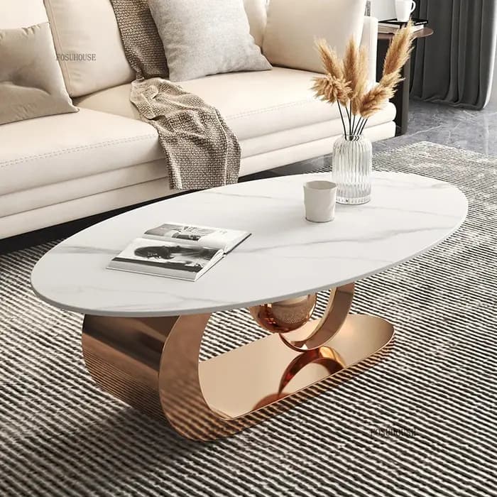 Tables Basses Modernes au Design de Luxe, Ensemble de Table Centrale de Salon, Table Basse Minimalis