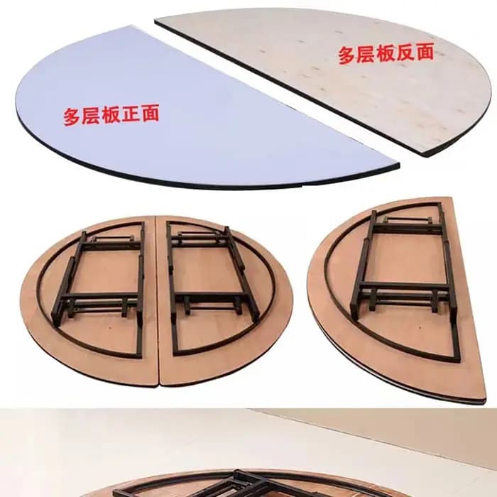 Table à manger pliante en bois ronde moins chère populaire de 5 pieds 6