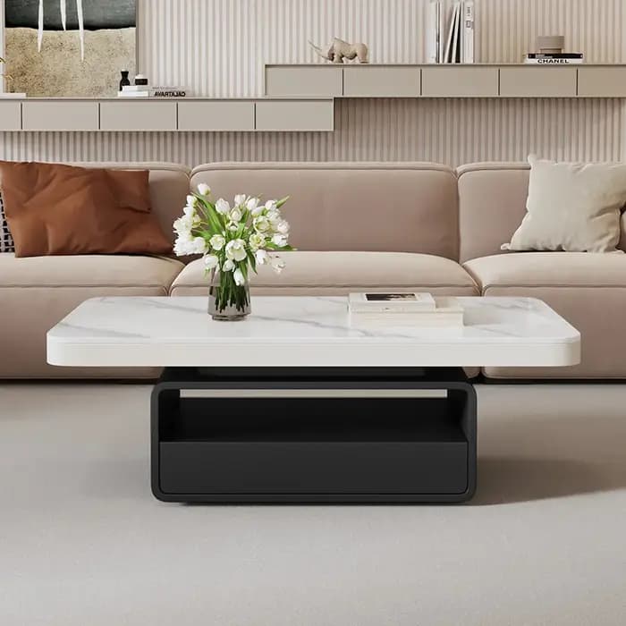 Tables basses rectangulaires modernes avec tiroirs De rangement