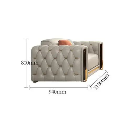 Canapé de luxe léger en cuir de vache, première couche, moderne et minimaliste, pour salon, canapé e