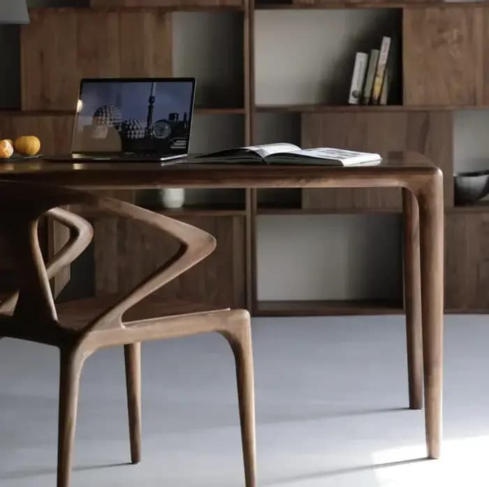 (VIP2) Chaise simple de restaurant pour balcon en noyer d'Amérique du Nord