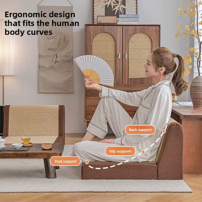 Chaise de sol japonaise en soie de bambou